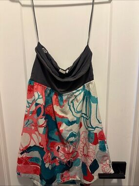 Roxy Strapless Summer Dress in Black, Teal, Red, White